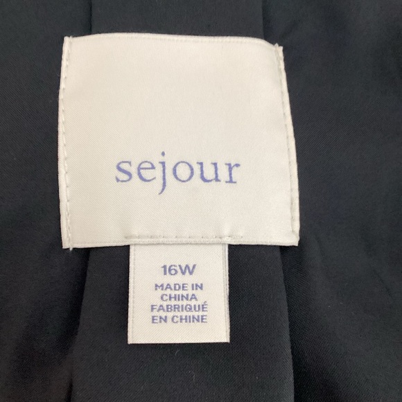 Sejour Gingham Crop Jacket Black White Size16W - Picture 6 of 7